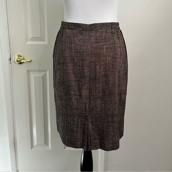 80s Bouclé Brown Skirt - Picture 5 of 6